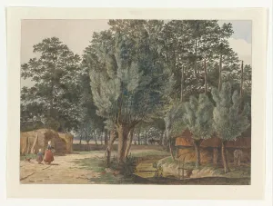 Klinkhamer Hendrik Abraham Prints: On the Houdringe estate near De Bilt, 1860. Creator: Hendrik Abraham Klinkhamer