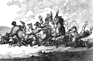Emily Morse Symonds Prints: Hounds throwing off, 1800. Artist: Henry William Bunbury