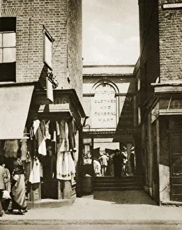 Houndsditch clothing market, London, 20th century
