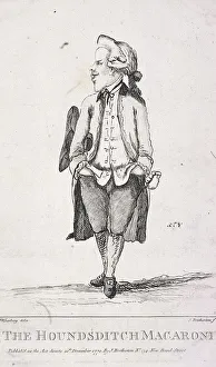 Macaroni Prints: The Houndsditch Macaroni, 1772. Artist: James Bretherton