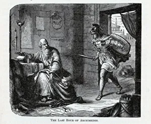 Archimedes Prints: The Last Hour of Archimedes, 1882. Artist: Anonymous