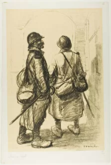 Casque Gallery: The Hour of Departure, plate twenty-six from Actualités, published March 1916