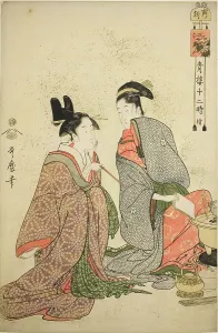 Hour of the Tiger (Tora no koku), from the series Twelve Hours in Yoshiwara (Seiro... c. 1794. Creator: Kitagawa Utamaro. Hour of the Tiger (Tora no koku), from the series Twelve Hours in Yoshiwara (Seiro... c. 1794)