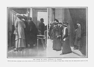 Daily Graphic Gallery: The Hours of Awful Suspense in London, April 20, 1912. Creator: Unknown