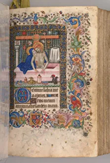 Hours of Charles the Noble, King of Navarre (1361-1425): fol. 128r, Man of Sorrows, c