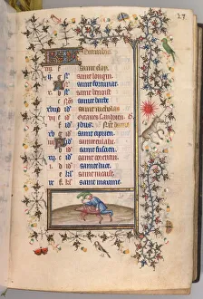 Hours of Charles the Noble, King of Navarre (1361-1425): fol. 12r, December, c. 1405