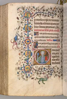 Hours of Charles the Noble, King of Navarre (1361-1425): fol. 263r, St. Peter, c. 1405