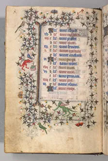 Hours of Charles the Noble, King of Navarre (1361-1425): fol. 4v, April, c. 1405. Creator