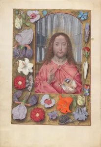 Hours of Queen Isabella the Catholic, Queen of Spain: Fol. 14v, Salvator Mundi, c