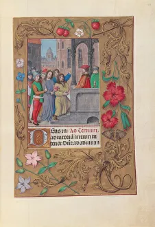 Hours of Queen Isabella the Catholic, Queen of Spain: Fol. 63r, Christ before Pilate, c
