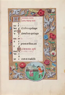 Hours of Queen Isabella the Catholic, Queen of Spain: Fol. 7r, June, c. 1500. Creator