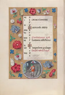 Hours of Queen Isabella the Catholic, Queen of Spain: Fol. 9v, August, c. 1500. Creator