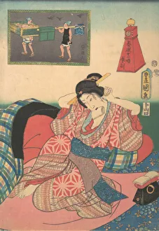 Combing Prints: Twelve Hours of Spring Pleasures: Hour of the Dragon, 19th century. 19th century