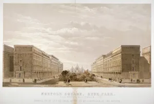 House agents advertisement for properties in Norfolk Square, Paddington, London, c1870