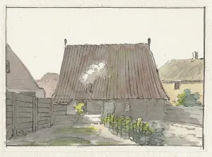 Backyard Prints: House with backyard, 1782-1837. Creator: Pieter Bartholomeusz. Barbiers