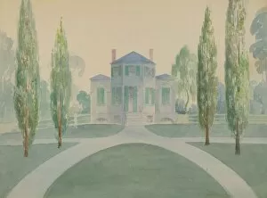 Lawn Gallery: House of Benjamine C. Moore, c. 1936. Creator: Gladys Cook