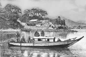A House-Boat in Japan, 1888. Creator: Unknown