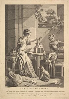 Jean Michel Prints: House of Cards. Creator: Jean Michel Liotard