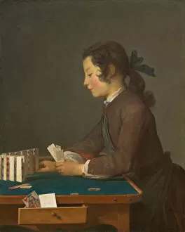 Chardin Jean Simeon Gallery: The House of Cards, probably 1737. Creator: Jean-Simeon Chardin