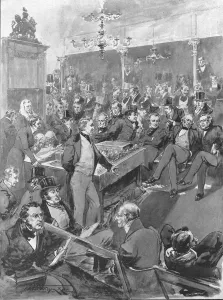 Wilson Prints: House of Commons, 1846: Robert Peel announcing his Conversion to Free Trade Principles
