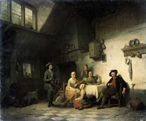 Dining Hall Gallery: House concert. Artist: Braekeleer, Ferdinand de, the Elder (1792-1883)
