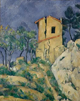 Cracked Collection: The House with the Cracked Walls, 1892-94. Creator: Paul Cezanne