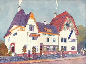 Architect Prints: House at Darmstadt, designed by Professor Joseph Olbrich