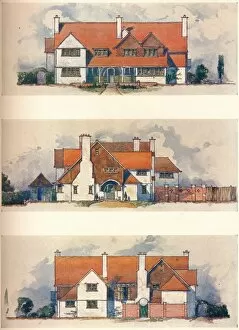 Town Planning Gallery: House at the Garden City, Letchworth, c1906. Artist: Charles Harrison Townsend