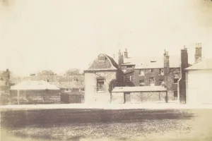Country Home Prints: House from Across Lawn, 1850s. Creator: Unknown