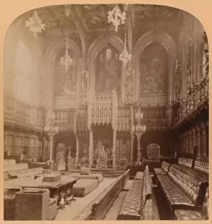 House Of Peers Gallery: House of Lords, Houses of Parliament, London, England, 1900. Creator: Underwood & Underwood