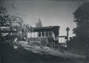 Richard Joseph Neutra Prints: House at Los Angeles by Richard J Neutra. - Patio and garden view, 1942
