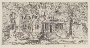 Main Street Gallery: House on the Main Street, Easthampton, 1922. Creator: Frederick Childe Hassam