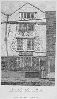 Moorfields Prints: House in Moorfields, City of London, 1816
