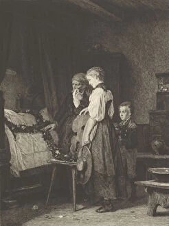 Bereaved Gallery: In the House of Mourning, from 'American Art Review', vol. 1, no. 8, June 1880