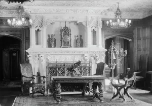 Interiors Prints: House of Mrs. Robert L. Dodge, 1933 Oct. Creator: Arnold Genthe