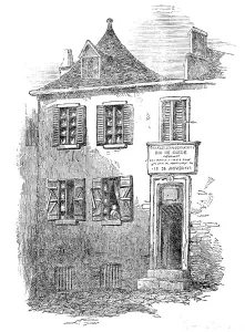 Pyrenees Atlantiques Prints: House in Pau [in France], in which Bernadotte was born, 1854. Creator: Unknown