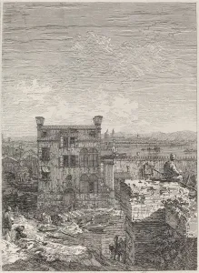 The House with the Peristyle [right], 1741. Creator: Canaletto