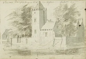 Meyling Abraham Prints: House in Rampenbosch Castle in Bergen, 1724. Creator: Abraham Meyling