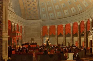 Chandelier Prints: The House of Representatives, 1822, probably reworked 1823