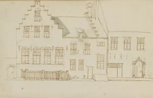 Johannes Huibert Prins Prints: House with a stepped gable c.1783-c.1797. Creator: Johannes Huibert Prins