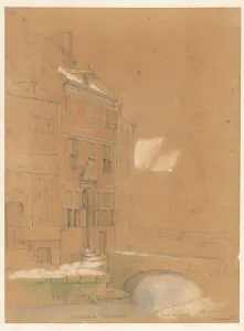 Tanner Prints: House of tanners in Maastricht, 1839. Creator: Alexander Schaepkens