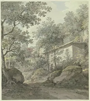 Shaded Prints: House under trees (Hermitage), 1788. Creator: Johann Georg von Dillis