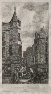 Charles Meryon French Prints: House with a Turret, No. 22 Street of the School of Medicine