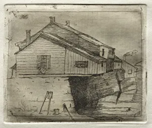 Otto H Bacher American Prints: House Over Water, 1878. Creator: Otto H. Bacher (American, 1856-1909)