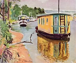 Studio Volume 126 Gallery: Houseboats, Loch Lomond, c1924. Artist: George Leslie Hunter
