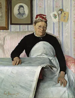 Bonnier Eva Fredrika Prints: The Housekeeper, Brita Maria (Mussa) Banck, 1890. Creator: Eva Fredrika Bonnier