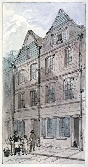 James Findlay Prints: Houses in Blackhorse Alley, Fleet Street, City of London, 1850. Artist: James Findlay