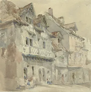 David Roberts Prints: Houses in Dieppe, 1806-1864. Creator: David Roberts