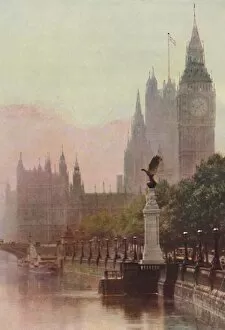 London Landmarks Collection: Houses of Parliament, c1935. Creator: Unknown