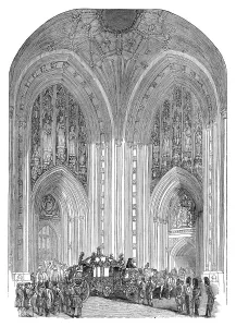 State Coach Prints: Houses of Parliament, Grand Entrance, Westminster, London, late 19th century